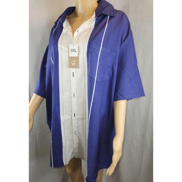 NWT | Hardaddy | Hawaiian Shirt | Mens | Purple and White | Size 3X - Picture 3 of 8